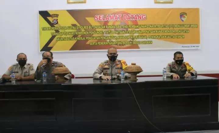 Menuju Zona Integritas WBK dan WBBM, Polres Buton Terima Kunjungan Tim Penilai Polda Sultra