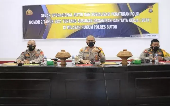 Polres Buton Sosialisasikan Peraturan Polri No 2 Tahun 2021
