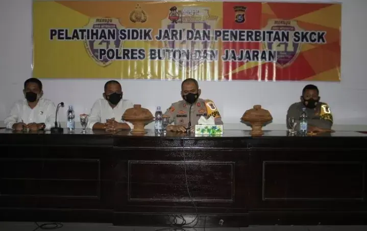 Tingkatkan Pelayanan, Polres Buton Pelatihan Sidik Jari dan Penerbitan SKCK