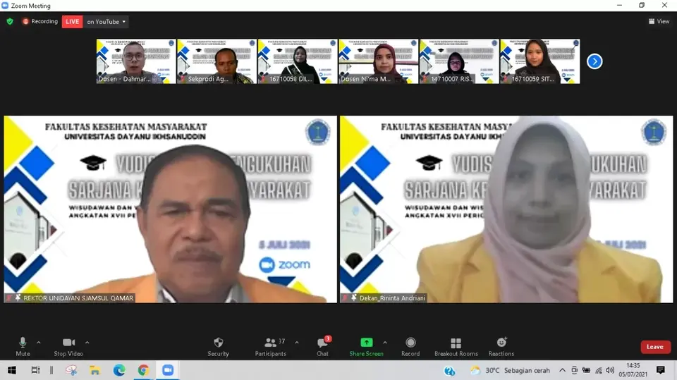 Taati Prokes, Yudisium Virtual FKM Unidayan Kembali Dilakukan