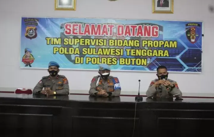Bid Propam Polda Sultra Tinjau Polres Buton