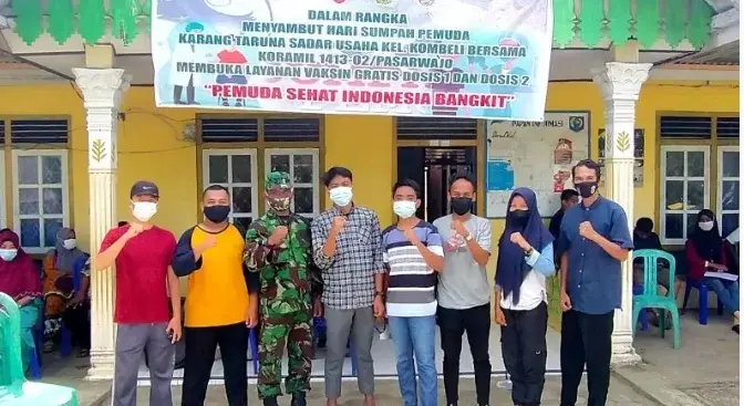 HUT TNI ke 76, Koramil Pasarwajo Gelar Vaksinasi Covid-19
