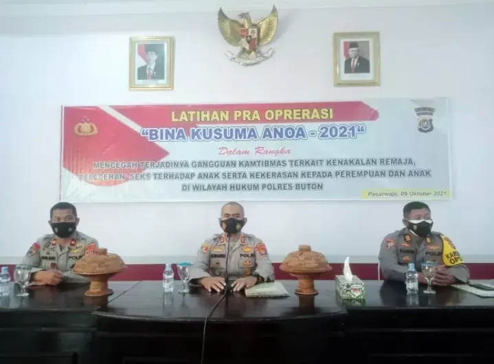 Polres Buton Latihan Pra Operasi Bina Kusuma Anoa 2021