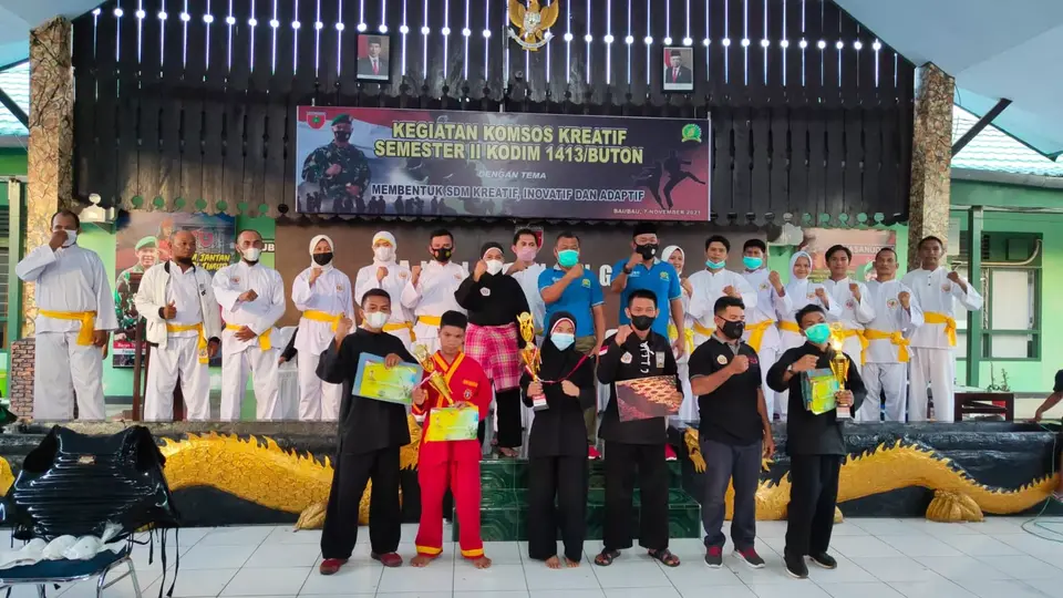 Kodim 1413 Buton Sukses Selenggarakan Kejuaraan Pencak Silat