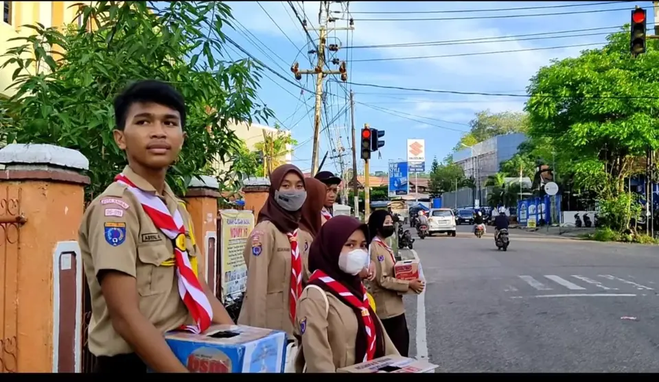 Pramuka Pangkalan SMKN 1 Baubau Galang Donasi Untuk Korban Erupsi Semeru