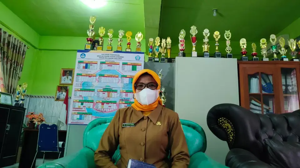 PPKM Level 3, SDN 3 Baubau Kembali Belajar Tatap Muka Terbatas