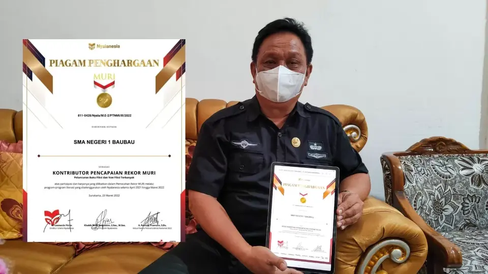 SMAN 1 Baubau Raih Rekor Muri Pada Festival Literasi Nasional 2022