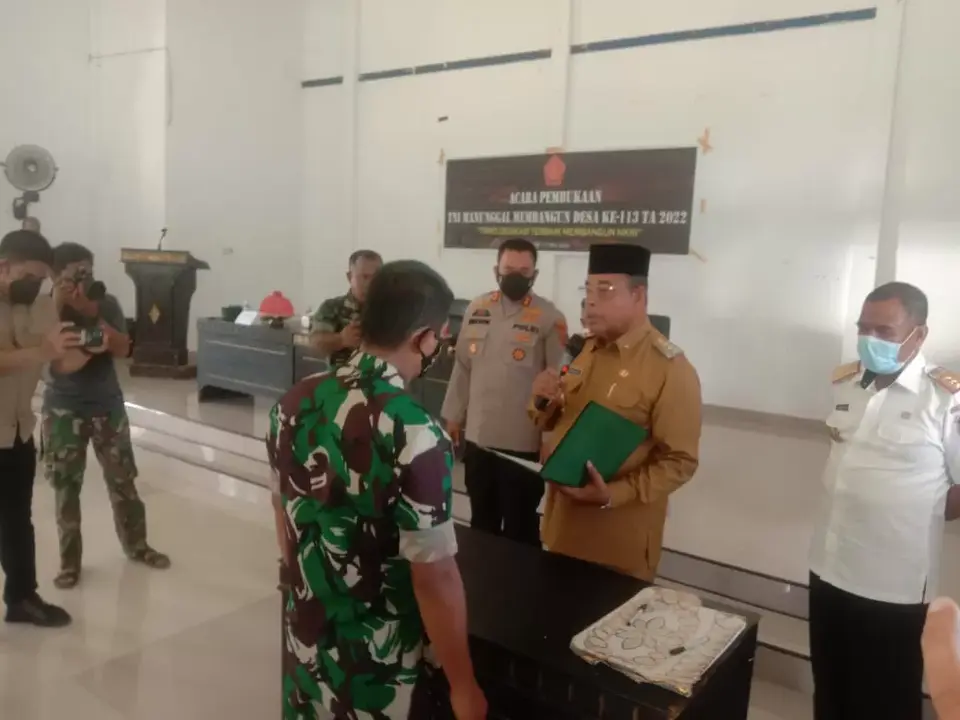 Bupati Achmad Lamani Resmi Membuka TMMD Mubar