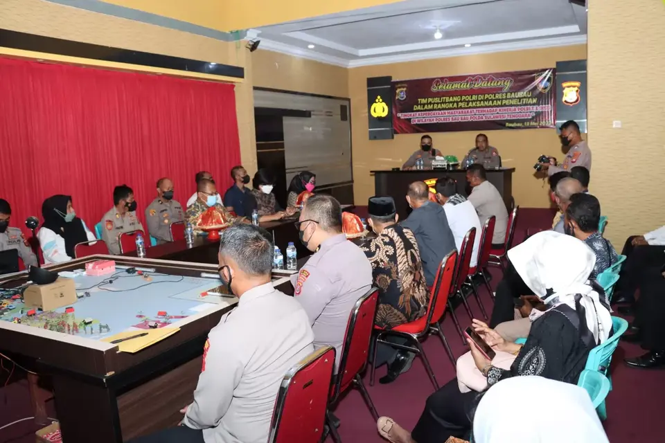 Tim Puslitbang Polri Sambangi Polres Baubau