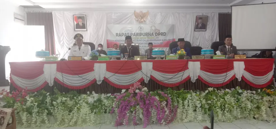 Paripurna HUT Buteng ke-8, Muhammad Yusup: Mari Bekerja dengan Karya dan Prestasi