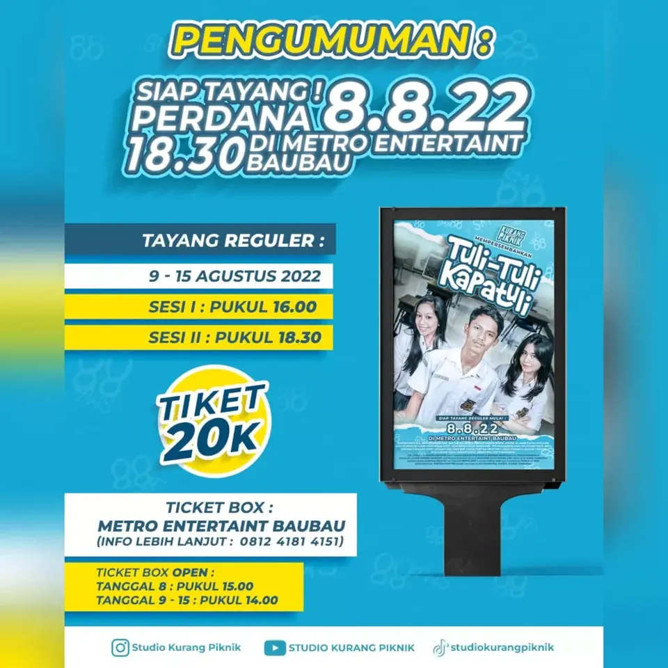 Film Tuli-tuli Kapatuli Tayang Hari Ini, Cek Jadwal dan Tiketnya