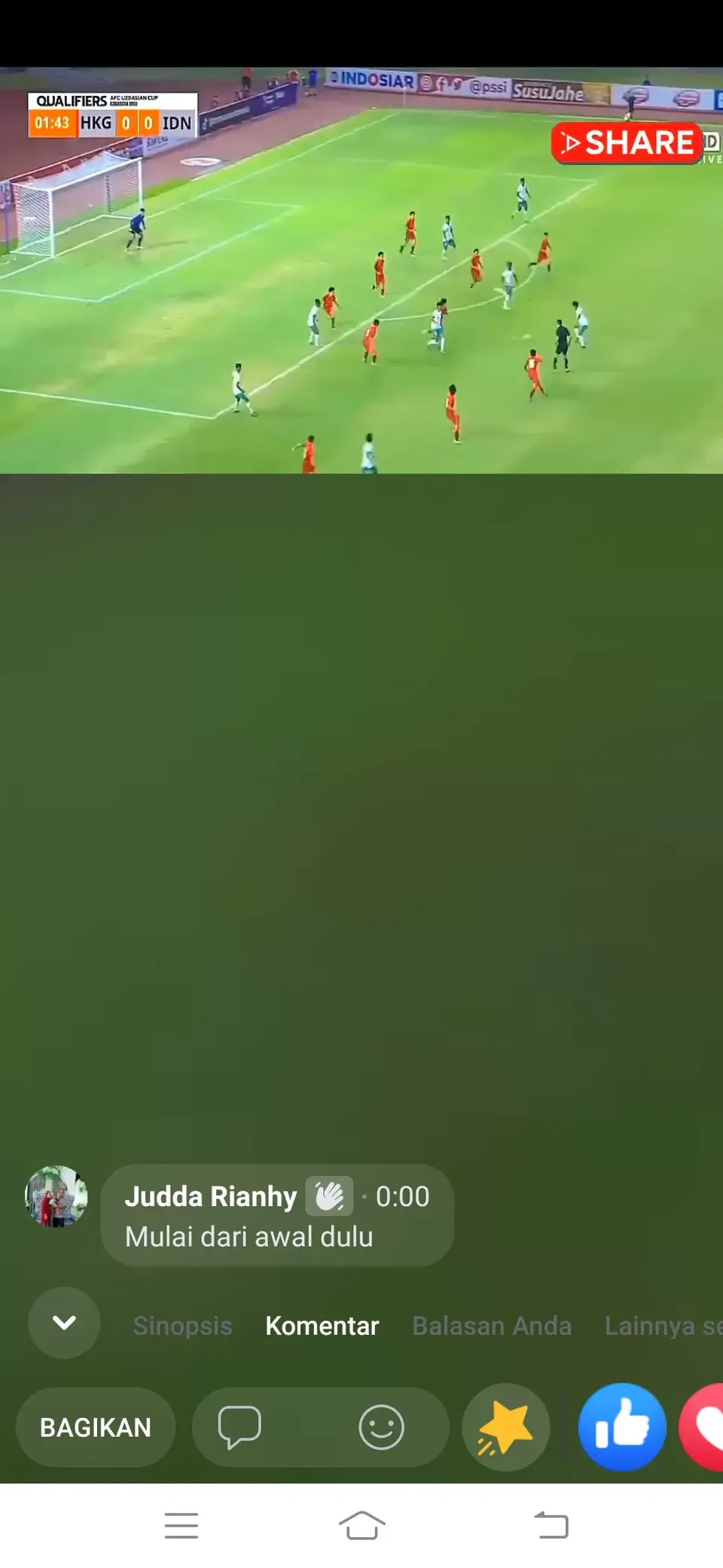 Kualifikasi Piala Asia U-20, Timnas Indonesia Bantai Hongkong 5-1