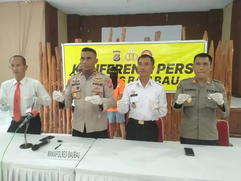 Polres-Lapas Baubau Mengamankan Kurir Sabu 9,58 Gram