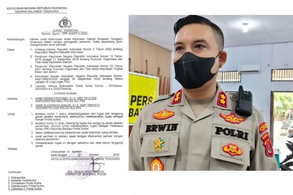 Kapolres Baubau Erwin Pratomo Dimutasi, Kapolda Tunjuk Plh
