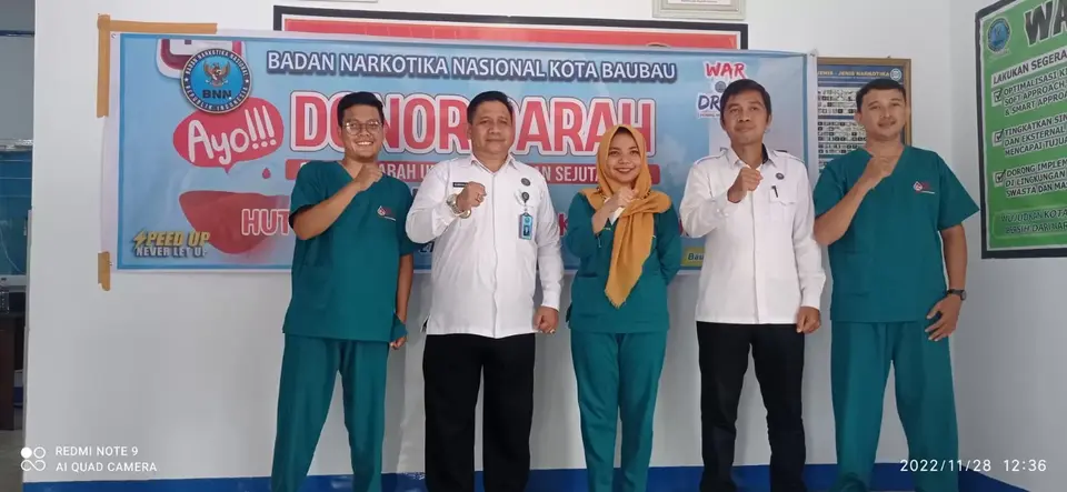 Memperingati Hari Jadi, BNN Baubau Gelar Donor Darah