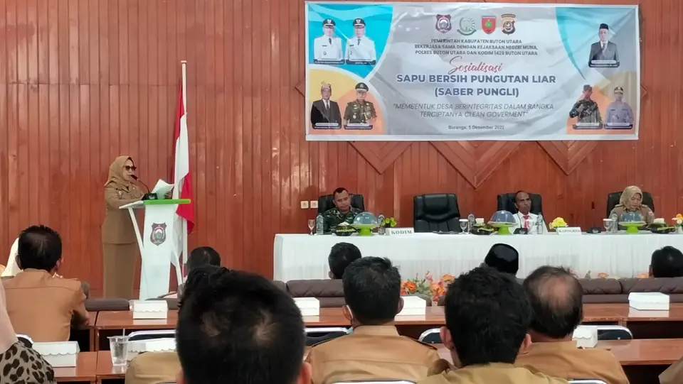 Ciptakan Desa Berintegritas, Pemkab Butur Sosialisasi Saber Pungli