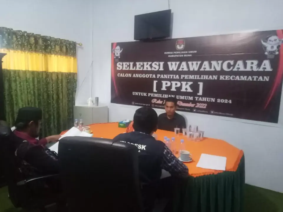 KPU Muna Mulai Tes Wawancara Calon Anggota PPK