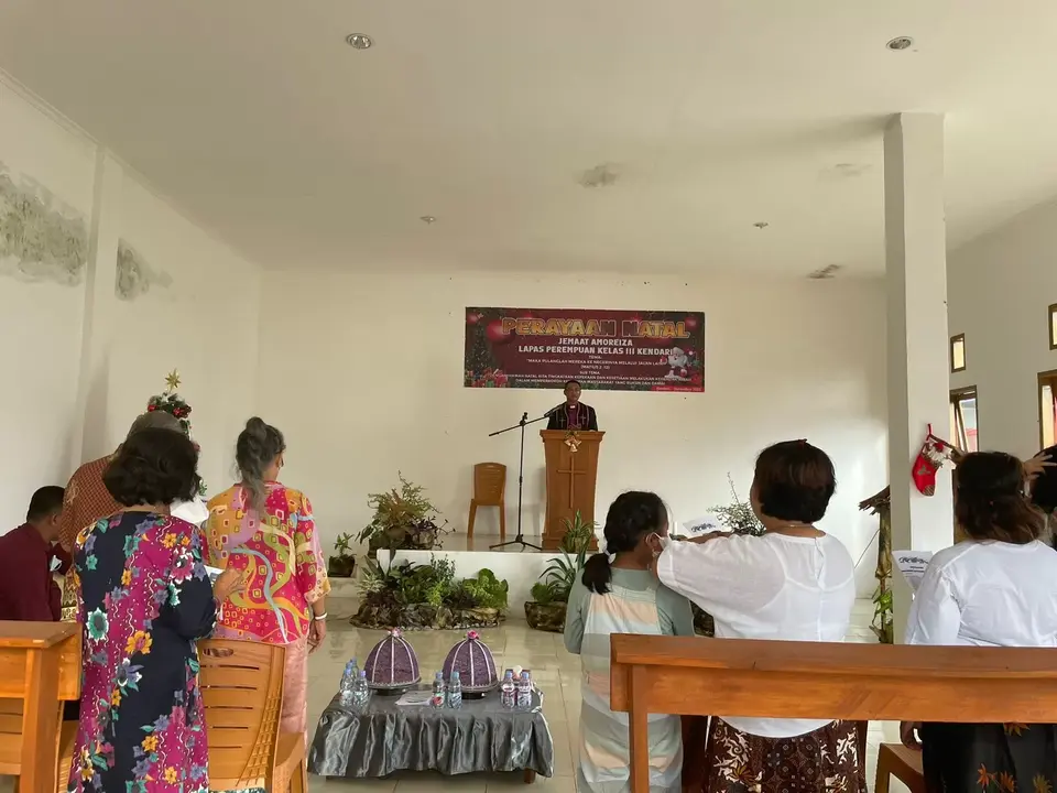 Warga Binaan LPP Kendari Merayakan Natal
