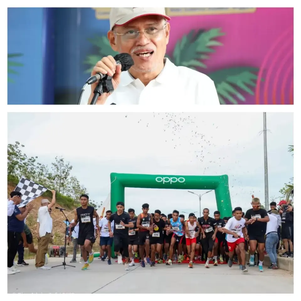 Pj Sekda Sultra Melepas Peserta Toronipa Beach Run 2022