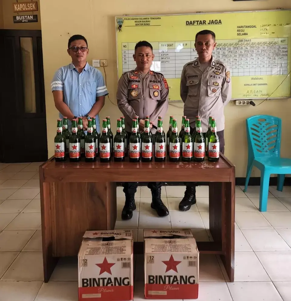 Polsek Bungi Sita Miras tak Berizin