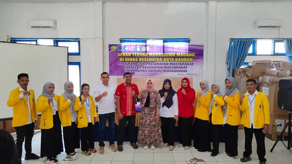 47 Mahasiswa FKM Unidayan Magang Sebulan di Instansi Pemkot Baubau