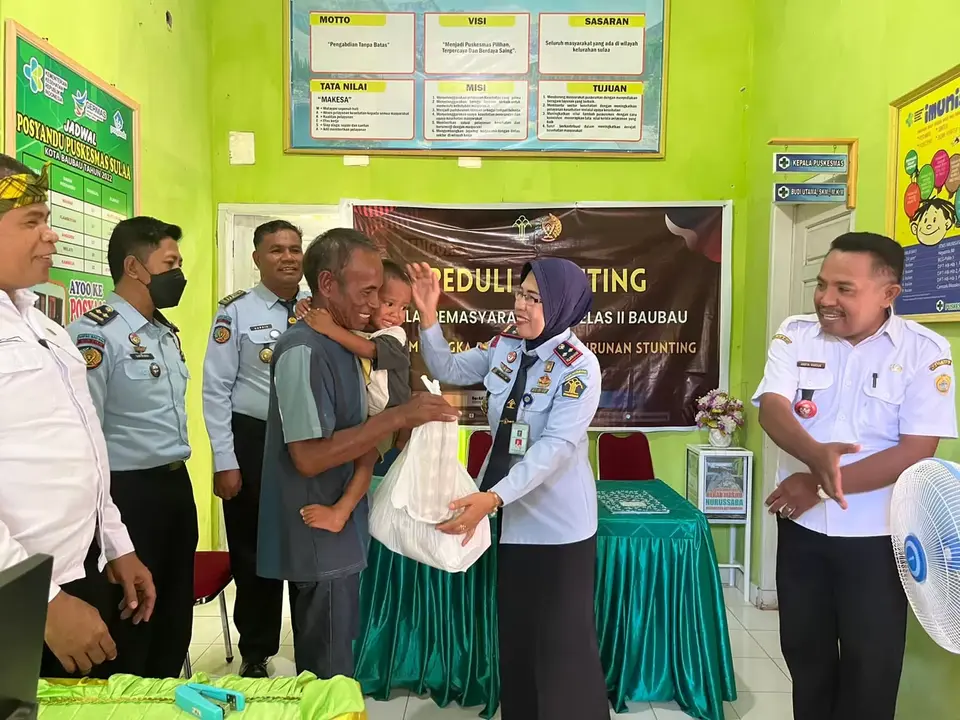 Bapas Baubau Bagikan PMS kepada Balita Terindikasi Stunting