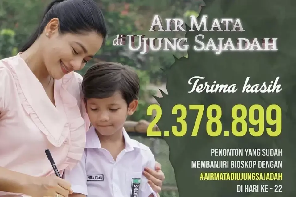 Film Air Mata di Ujung Sajadah Tembus 2,3 Juta Penonton Selama 22 Hari Tayang di Bioskop