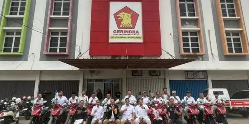 Pileg dan Pilpres, Gerindra Kota Palembang Bagikan Motor ke Seluruh PAC