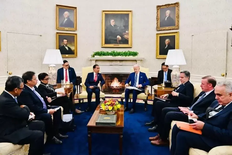 Presiden Jokowi Mengajak Presiden Biden bersama-sama Berupaya Menghentikan Konflik dan Kekejaman di Gaza