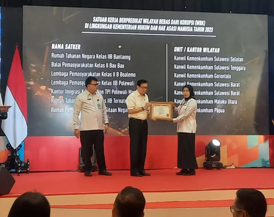 Kemenkumham Tetapkan Bapas Baubau Berpredikat WBK Satu-satunya di Sultra