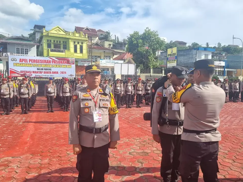 Pemilu 2024, 556 Personil Polres Baubau BerGeser Ke TPS