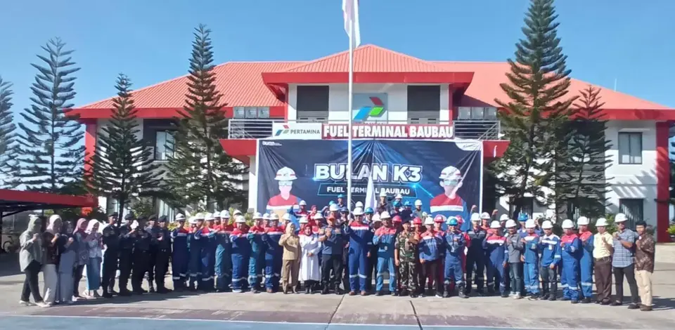 Tekankan Kesadaran HSSE, Fuel Terminal Baubau Peringati Bulan K3