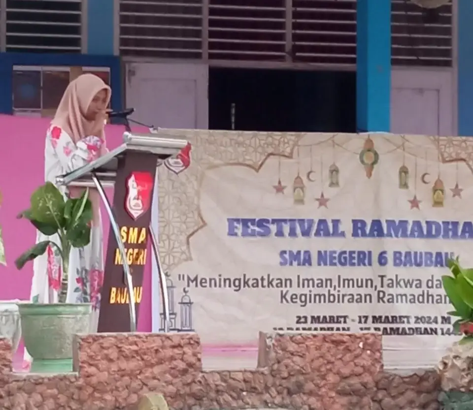 Begini Sosok Ketua OSIS Perempuan Pertama Gelar Festival Ramadhan di SMA Negeri 6 Baubau