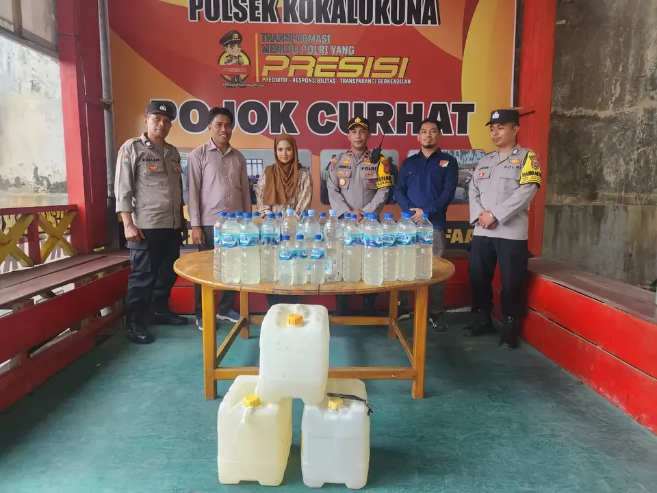 Cipta Kondisi, Polsek Kokalukuna Amankan 83 Liter Arak