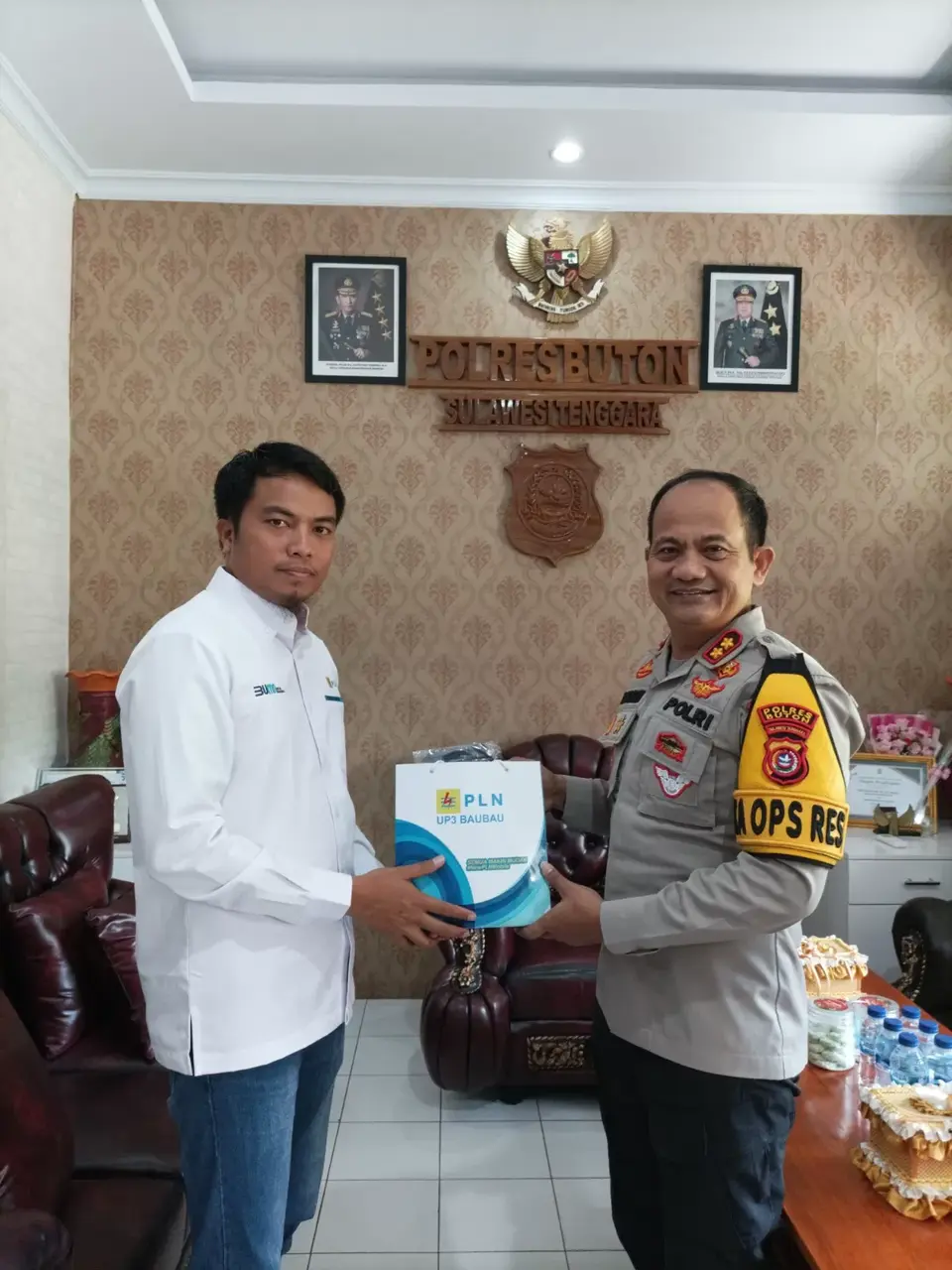 ULP PLN Pasarwajo Gandeng Polres Buton Pastikan Kelancaran Listrik Saat Lebaran Idul Fitri