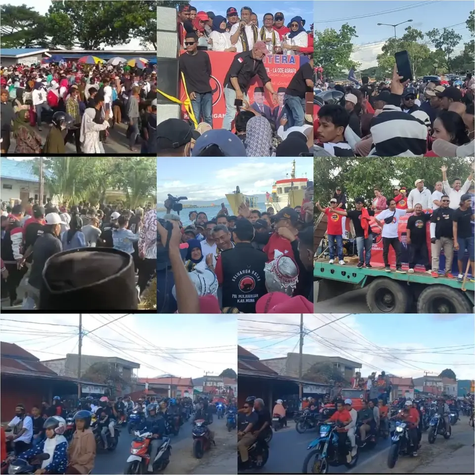 Jelang Pilkada Muna, Puluhan Ribu Simpatisan Tumpah Ruah Hadiri Deklarasi Menangkan Bachrun - Asrafil
