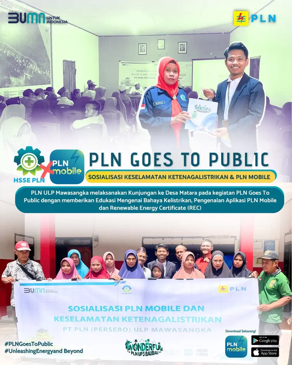 ULP Mawasangka Sosialisasi PLN Mobile, Keselamatan Ketenagalistrikan dan REC