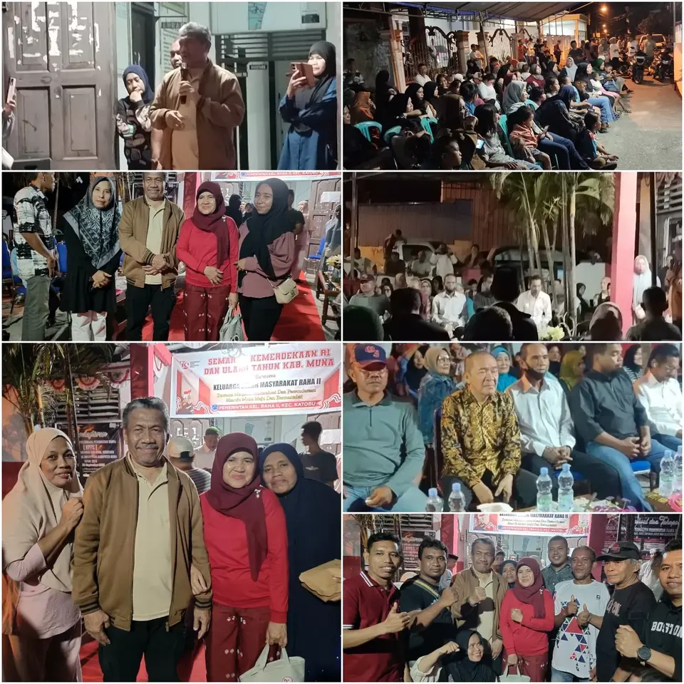 Bachrun Disambut Meriah Warga Kelurahan Raha II Dalam Acara Ramah Tamah Lomba Antar RW