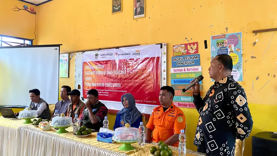 Kolaborasi Save The Children dan Celosia Marennu Inisiasi Sekolah Tangguh Bencana di Luwu Utara