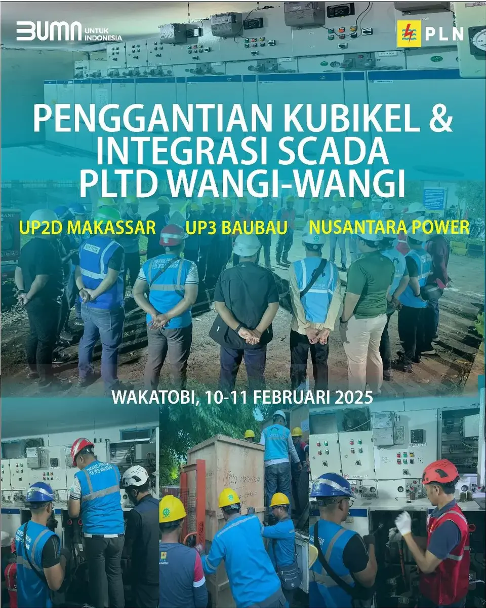 Kolaborasi Penggantian Kubikel 20 kV dan Integrasi SCADA di PLTD Wangi-Wangi