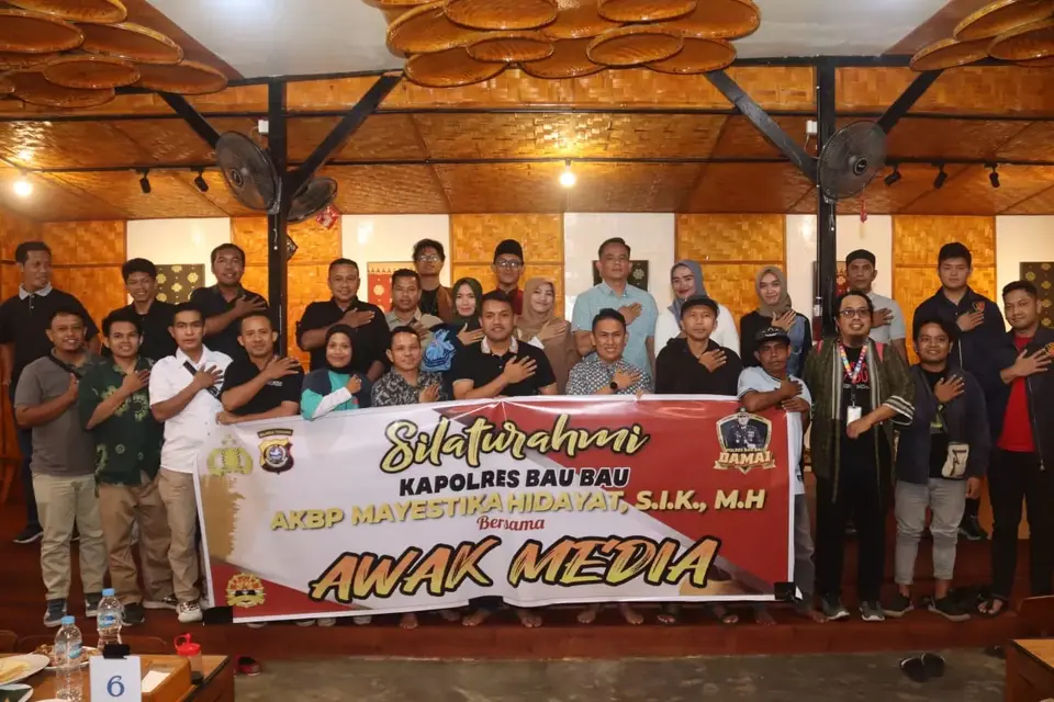 Kapolres Baubau Perkuat Kemitraan ke Insan Pers