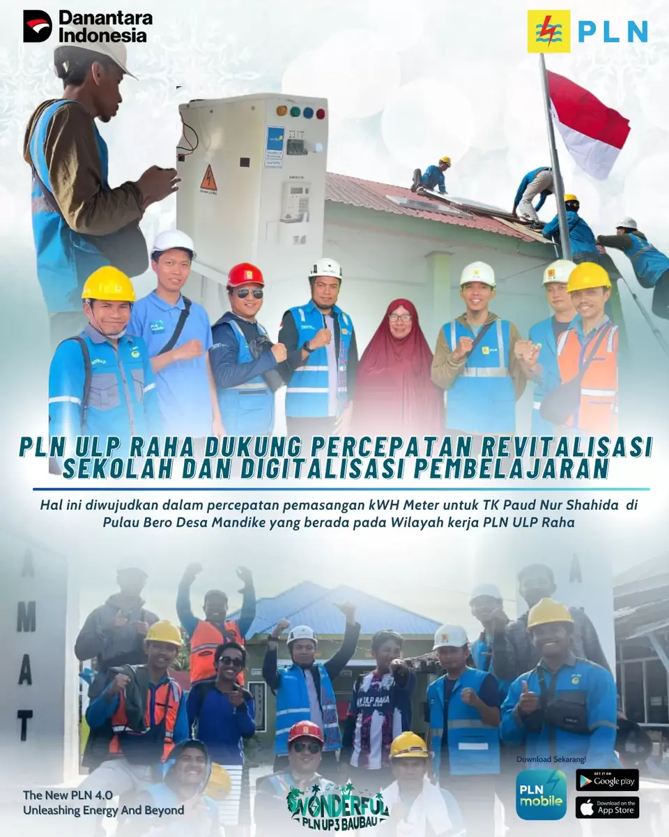 PLN ULP Raha Dukung Percepatan Revitalisasi Sekolah dan Digitalisasi Pembelajaran