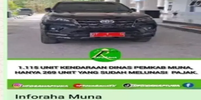 Randis Bupati Muna Dijadikan Foto Berita Penunggak Pajak, Pemilik Akun Info Raha Muna Diminta Klarifikasi, Bila Tidak, Diproses Hukum