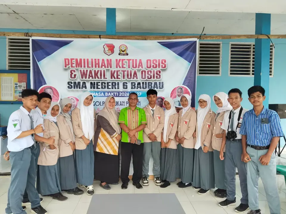 Ilham dan Anggi Terpilih Pimpin OSIS SMAN 6 Baubau Periode 2026-2027