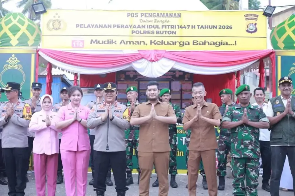 Bupati dan Kapolres Buton Tinjau Pos PAM Operasi Ketupat di Pasar Sabho dan Ambuau Indah