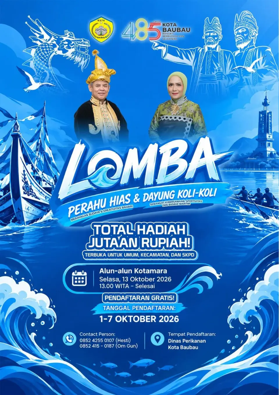 Masyarakat Diajak Lestarikan Budaya Bahari Lewat Lomba Dayung dan Perahu Hias