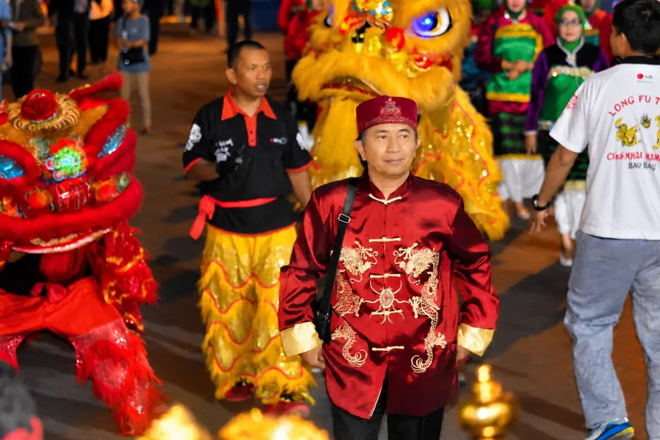 Paguyuban Tionghoa dan Barongsai Long Fu Thuan Ikut Beri Warna Karnaval Budaya Baubau 2026