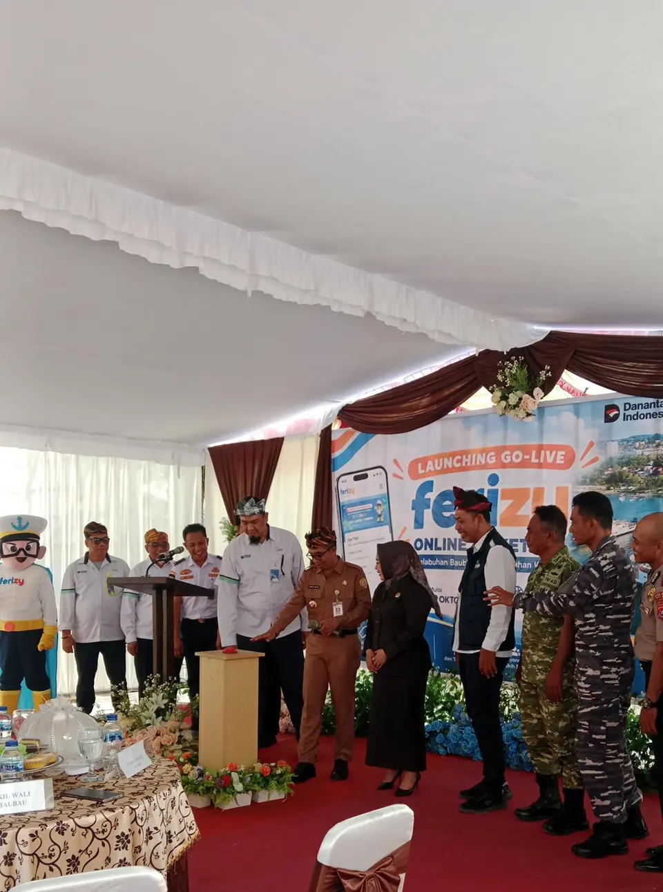 Pemkot Baubau dan PT ASDP Resmi Luncurkan E-Tiket Fery Lintasan Baubau-Waara