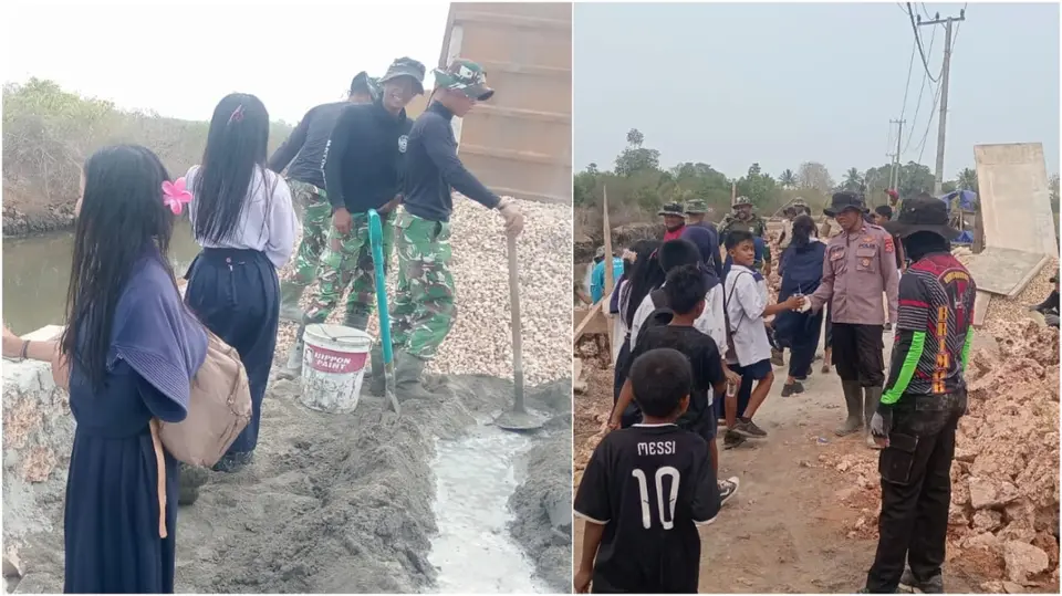 Sentuhan Murni Anak Desa Kawite-wite yang Bikin Prajurit Kodim 1416/Muna Lupa Lelah
