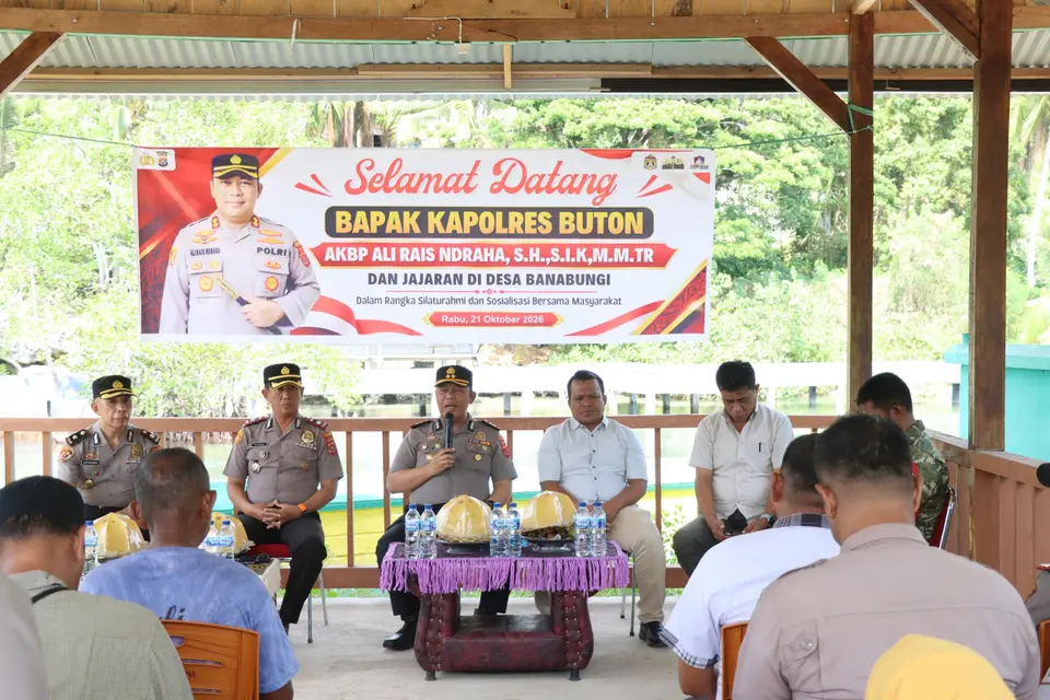 Silaturahmi Kamtibmas Kapolres Buton Bersama Warga Desa Banabungi